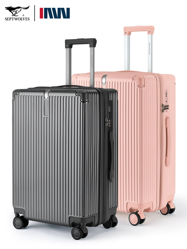 Septwolves Luggage Suitcase Travel Trolley Case Large Capacity Thickened 2025 New Model Multifunctional Password Lock Trolley Case