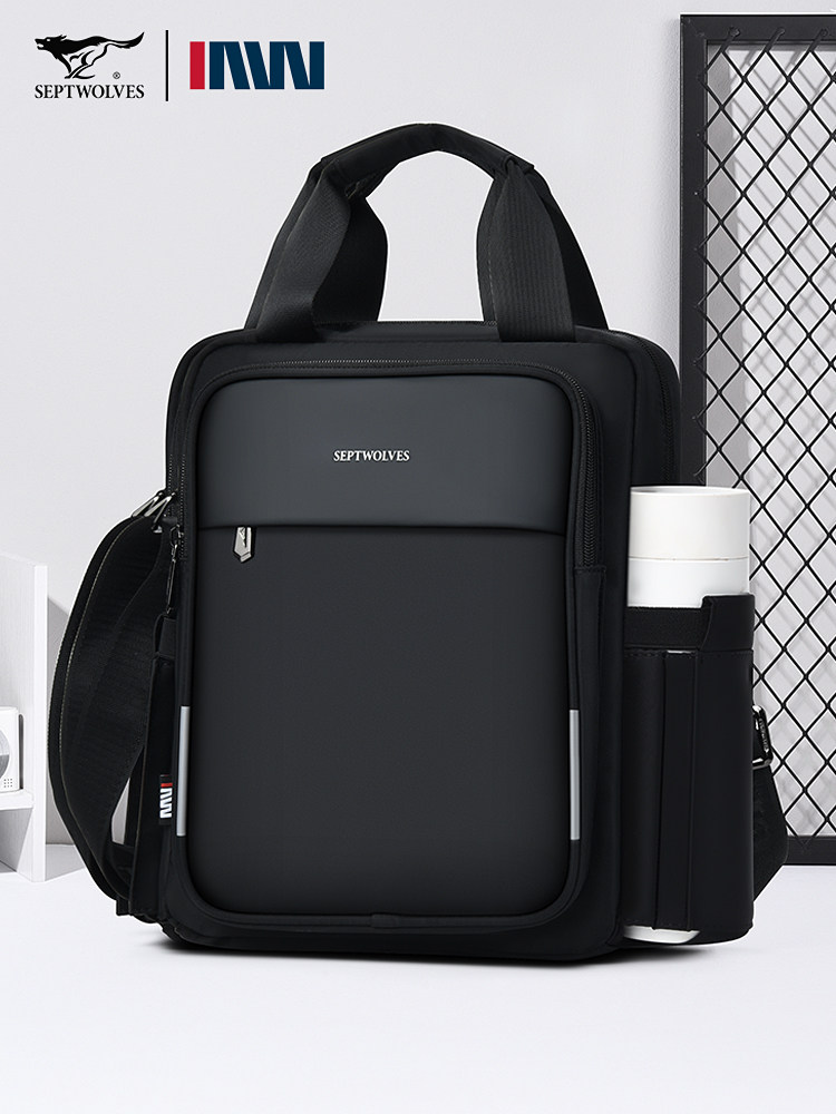 Septwolves Men's Shoulder Bag 2025 New Trendy Casual Crossbody Bag Multifunctional Versatile Fashion Men's Bag