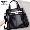Septwolves Men's Briefcase 2025 New Model Handbag Business Travel Portable First Layer Cowhide Leather Shoulder Crossbody Bag