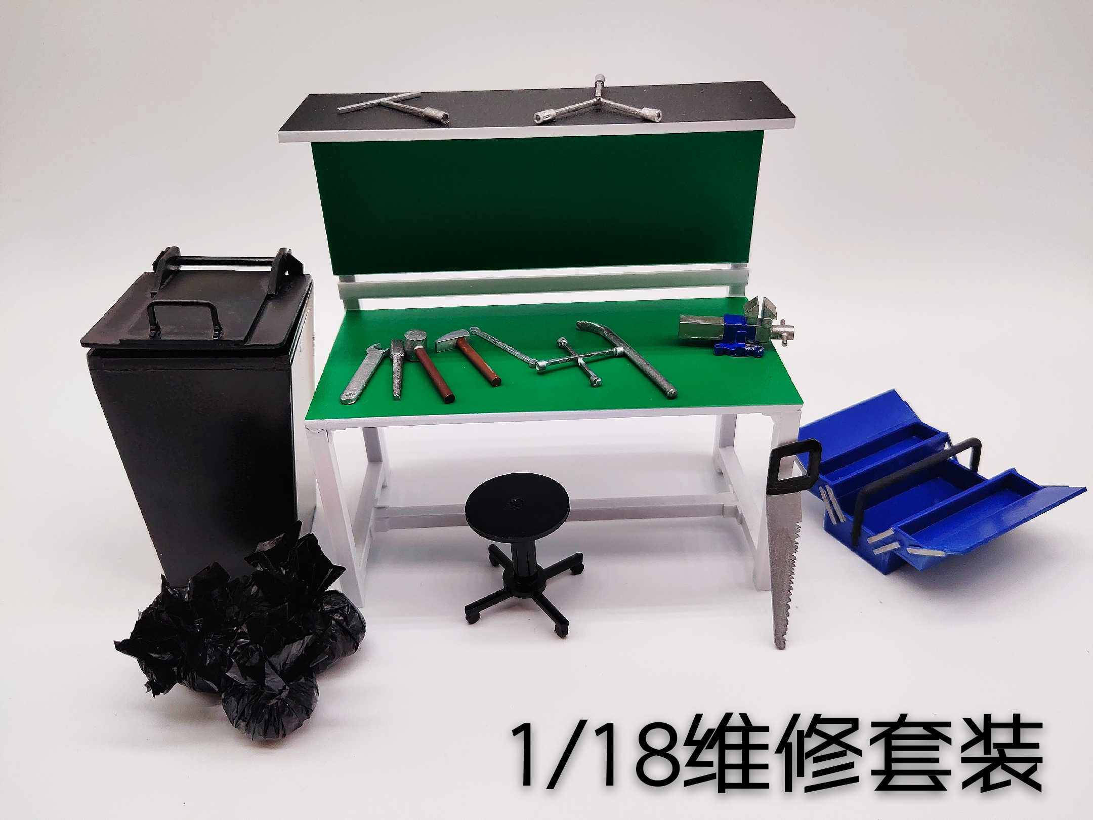 1 18 maintenance tools, maintenance props, scene props, model props, car repair props, car model props