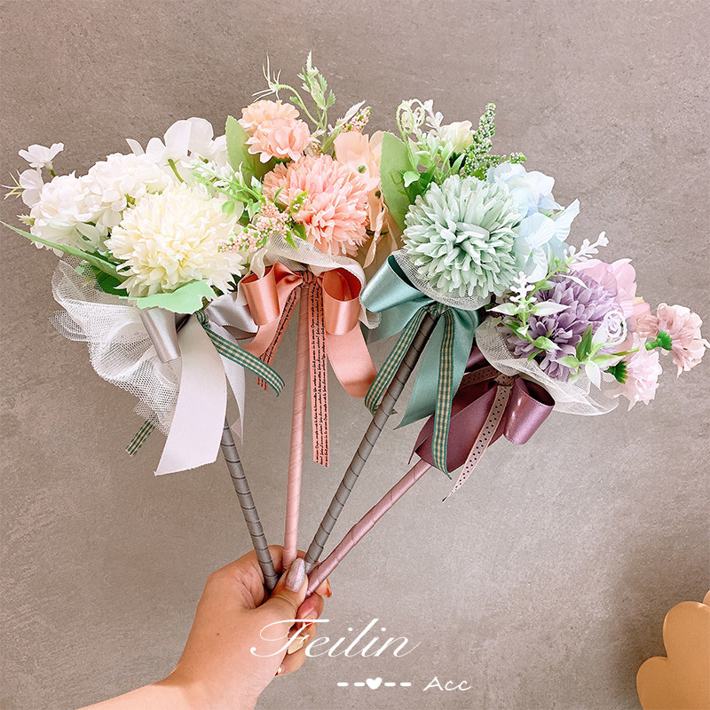 Teacher's Day Gift flower pen send teacher practical 2021 new upscale creative simulation rose bouquet pen ballpoint pen
