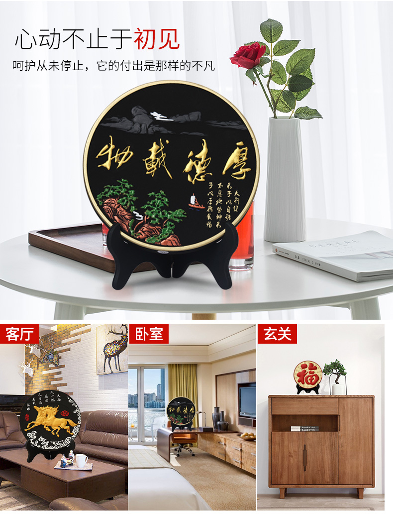 Kích hoạt chạm khắc than thủ công dày hàng hóa Đức sáng tạo đồ trang sức trang trí nội thất phòng khách rượu vang tủ kinh doanh đồ trang trí cách trang trí phòng khách nhà vuông