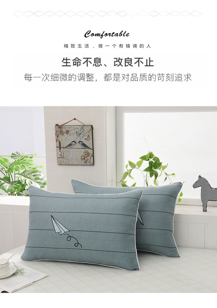 Gối Một ký túc xá sinh viên đơn giản nhà đôi phiên bản tiếng Hàn của cặp vợ chồng đáng yêu gối thấp bảo vệ đốt sống cổ - Gối gối lông vũ