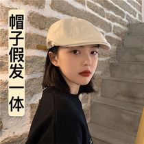 Wig Woman Short Hair Hat Wig Integrated Woman Spring Autumn Trend Net Red Fashion Round Face Short Hair Bobo Full Headgear Style