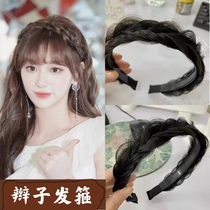 Fish Bone Braid Wig Twist Braid Hair Braid Hair Stirrup With Teeth Anti Slip Mesh Red Head Decorated Press Hair Head Stirrup Hair Accessories With Hair Accessories