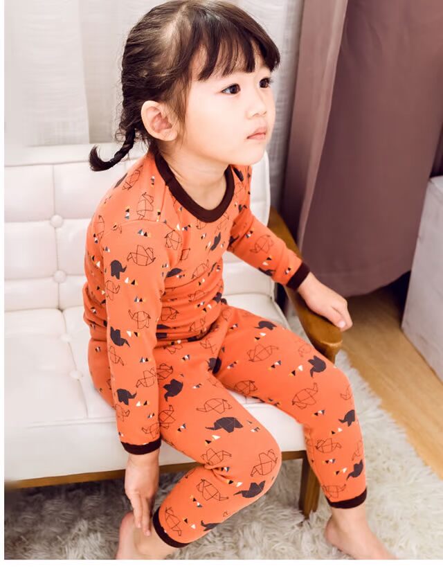 Bộ đồ lót trẻ em cotton bé trai áo len cotton cotton nam và nữ quần áo mùa thu và mùa đông quần áo trẻ em ấm áp quần áo trẻ sơ sinh