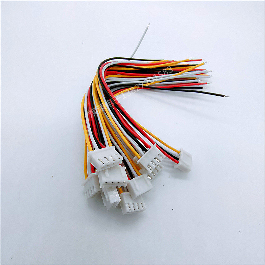Manufacturer direct selling XH2 54mm terminal wire 4pin electronic connection wire Single head 4 core P1007 22# pure copper