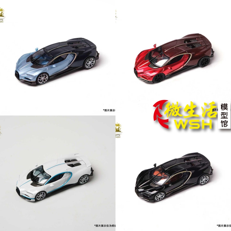 Hm 1:64 Bugatti Tourbillon Supercar with Liftable Rear Wing, Alloy Car Model Hm 1:64 Bugatti Tourbillon Supercar with Liftable Rear Wing, Alloy Car Model
