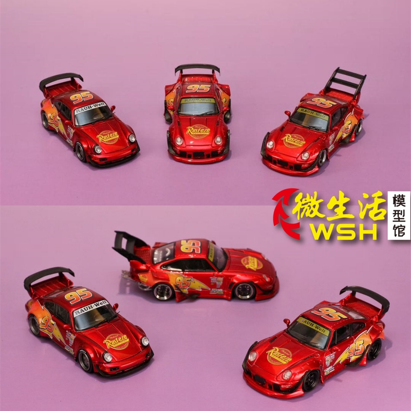 Mc 1:64 Porsche Rwb 964 993 Lightning Mcqueen Paint Scheme Alloy Car Model Modelcar Mc 1:64 Porsche Rwb 964 993 Lightning Mcqueen Paint Scheme Alloy Car Model Modelcar