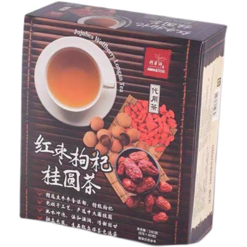 Sam Member Shop Ahua Teacher Red Date Medlar Gui Round Tea 6g * 40 Bauer Triangle Flush drinks Package Winter Warm Stomach