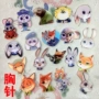 Phim hoạt hình Crazy Animal City Bunny Judy Fox Nick Lightning Sloth Dễ thương Trâm acrylic Huy hiệu Huy hiệu phụ kiện cài áo vest nam