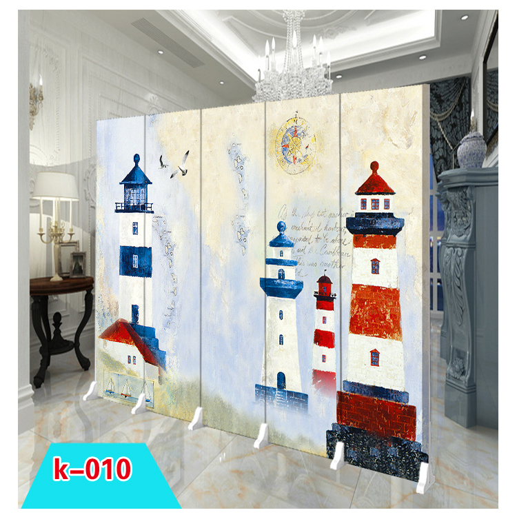 Cửa ra vào màn hình phân vùng phòng ngủ phòng khách sạn vải có thể gập không gian di động đẩy kéo màn hình gấp ròng rọc - Màn hình / Cửa sổ vách ngăn gỗ tự nhiên