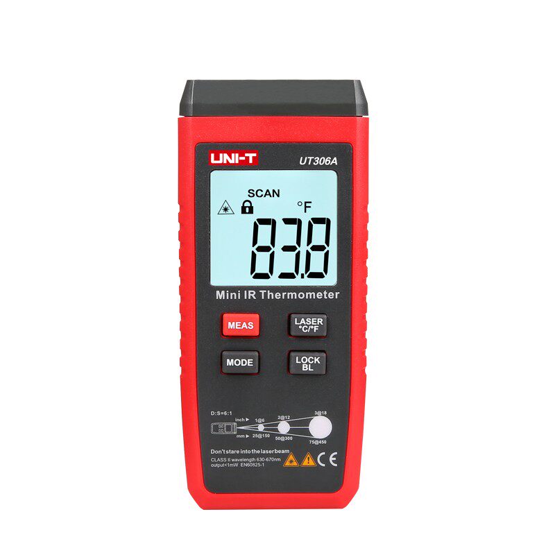 Uliid UT306A Non-contact type thermometers Mini small laser high temperature industrial-grade thermometer gun