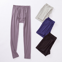 Modal autumn pants mens thin cotton single piece slim body tight warm plus fat plus size thread pants pants spring and autumn