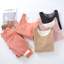 Ms. Autumn Winter Ladies Warm Underwear Double Face Dush Bottom Beauty Body Tight Body Plus Suede Thick Fever Autumn Clothes Autumn Pants Suit