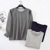 Autumn winter mens warm blouses thickened with velvety single autumn clothes to bottom inside wearing pure cotton lingerie cotton sweatshirt upper body