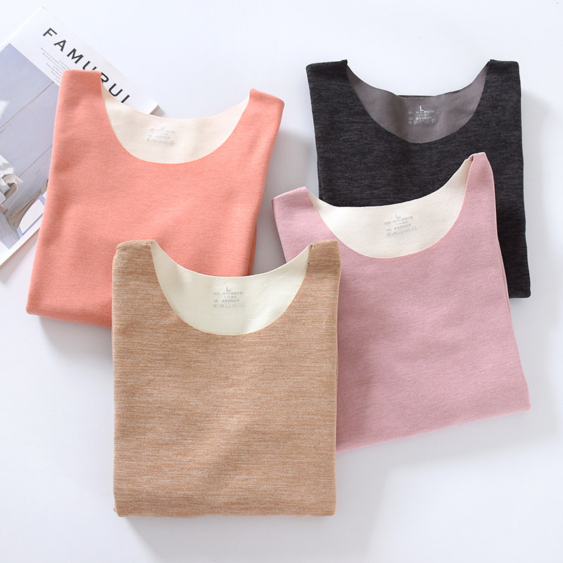 Woman winter and autumn fever fever fed in the female thick in the thick inner wear lady indelible beauty tight warm coat blouse