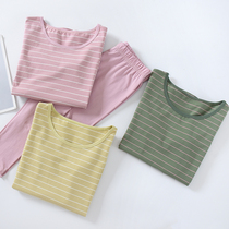 Pure Cotton Warm Underwear Woman Autumn Winter Thin stretch body Body Wear Beating Bottom Full Cotton Thread Autumn Clothes Autumn Pants Suit