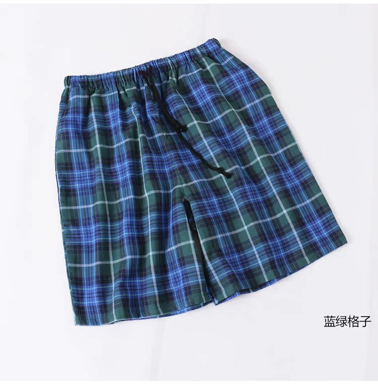 Quần short nam cotton mùa hè Quần mỏng Phần ngủ quần gạc đi biển Quần năm rưỡi Quần rộng Quần rộng quần đùi nam
