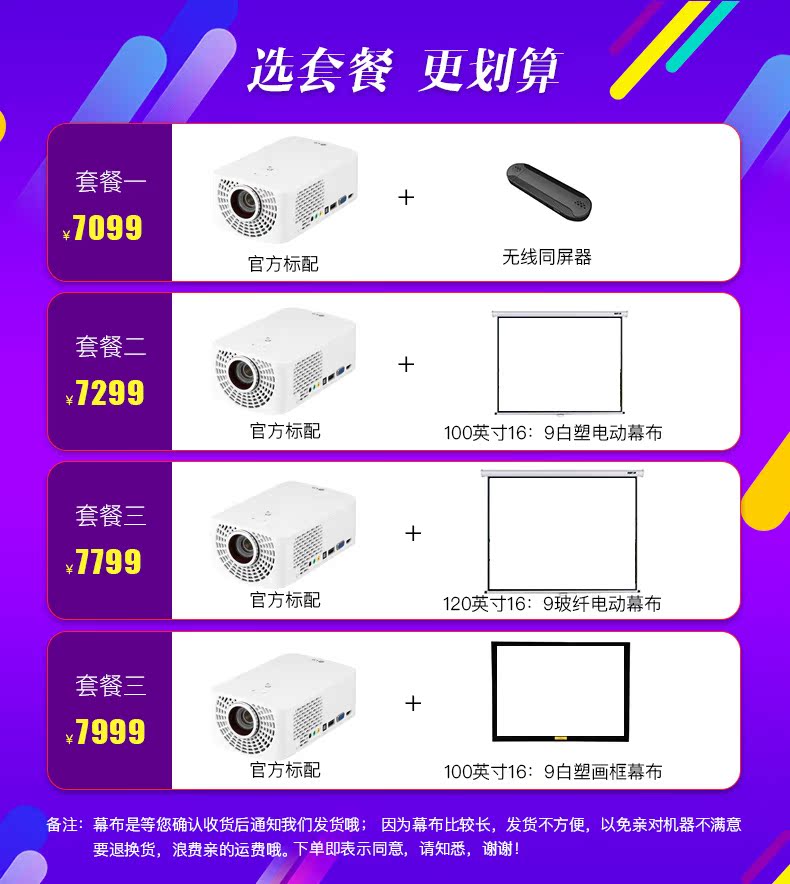 Máy chiếu LG PF1500G 1080P không dây wifi rạp hát tại nhà full HD làm nổi bật micro máy chiếu nhỏ cầm tay thông minh treo tường không có màn hình xem phim - Máy chiếu