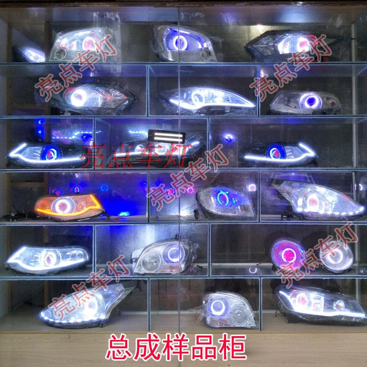 Yamaha Sanyang Flying Eagle Fighting Ba thế hệ Đèn pha hội Tái trang bị ống kính ánh sáng kép Xenon Light Angel Devil - Đèn HID xe máy đèn halogen xe may