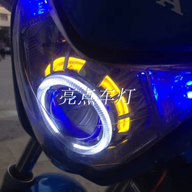 Áp dụng cho cụm đèn pha Honda Warhawk CBF150 được sửa đổi ống kính đèn LED Xenon Q5 Angel Eye Devil Eye - Đèn HID xe máy đèn pha xe máy led