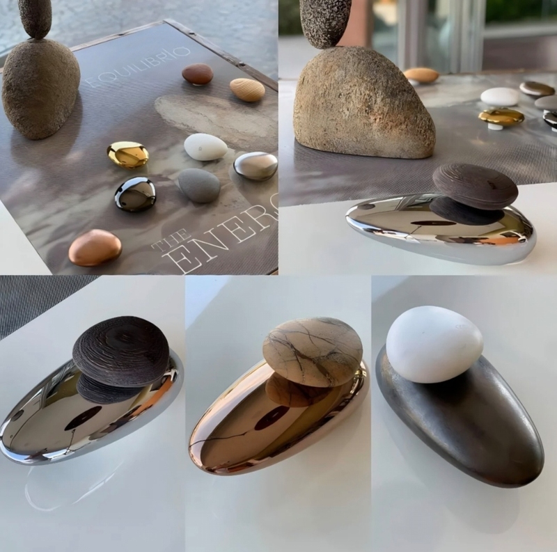 Italian Jieshi Style Pebble Basin Faucet with Natural Marble Handle, All-Copper Countertop Basin Hot and Cold Water Faucet Italian Jieshi Style Pebble Basin Faucet with Natural Marble Handle, All-Copper Countertop Basin Hot and Cold Water Faucet