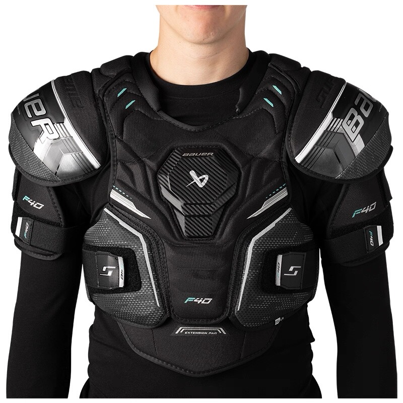 26-Year-Old Model Bauer F40 Ice Hockey Protective Gear Set for Intermediate Youth and Adults, Chest Protector, Leg Protector, Elbow Protector Set 26-Year-Old Model Bauer F40 Ice Hockey Protective Gear Set for Intermediate Youth and Adults, Chest Protector, Leg Protector, Elbow Protector Set