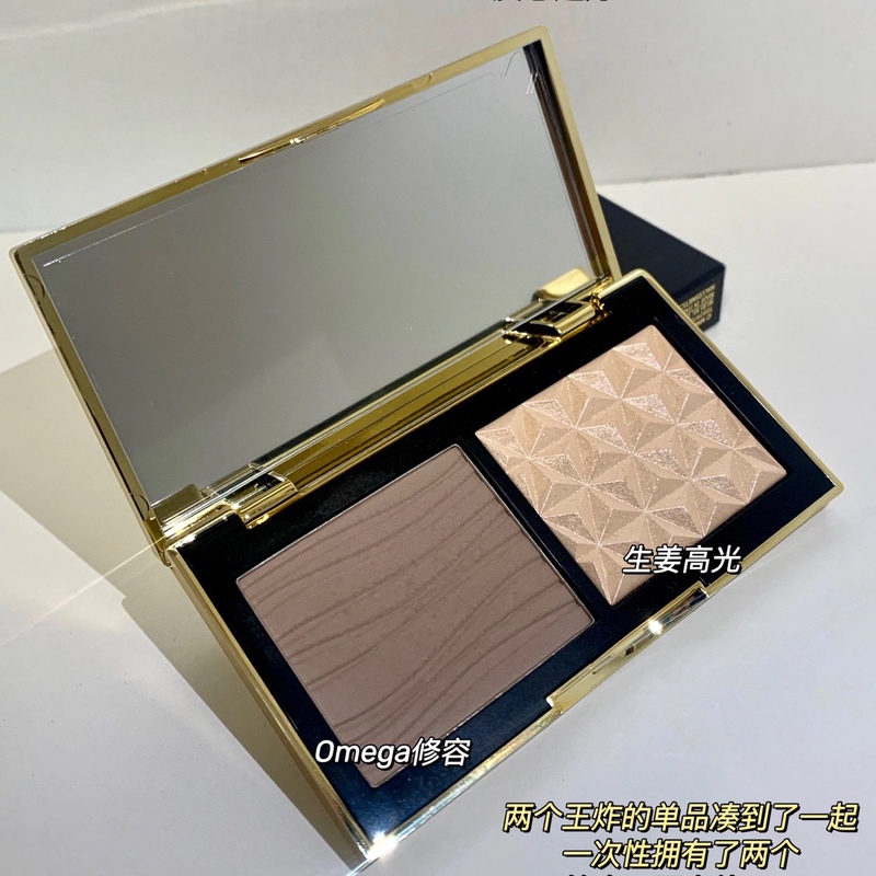 [in Stock] Mac/Charm Box Two-Tone Highlighter Palette Ginger Highlighter + Omega
