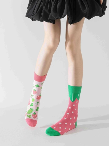 Crazysox Original Design Asymmetric Pattern ab Tide 鸳 鸳 ins -стрит универсальная средняя девушка с высокой трубкой