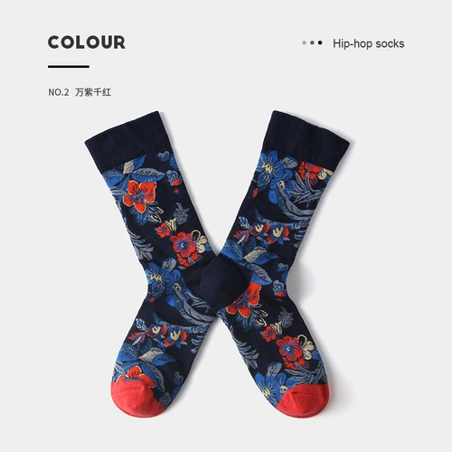 Crazysocks Французская серия головоломки винного дерева составляет очень уличные тенденции мужчин и женщин.