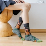 Crazysox French Series of Punch Nocks Персональные масляные масляные живописи женский уличный спорт стиль моды тренд хлопковые носки ins ins
