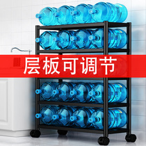 Black kitchen shelving ground floor multilayer containing frame stainless steel home microwave oven Oven Pan rack cabinet