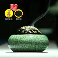 Longquan Celadon Ароматерапевтическая печь Керамическая буддийская антикварная сплавная крышка с горел
