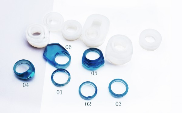 Epoxy Khuôn mẫu nhẫn mới Mô hình chiếc nhẫn Alien Cat Ear Diamond giọt giọt DIY Ring - Nhẫn nhẫn cặp đẹp