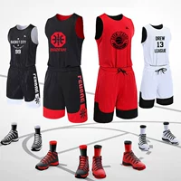 Баскетбольная одежда, двусторонная баскетбольная форма, дышащий комплект для тренировок, 2019, сделано на заказ