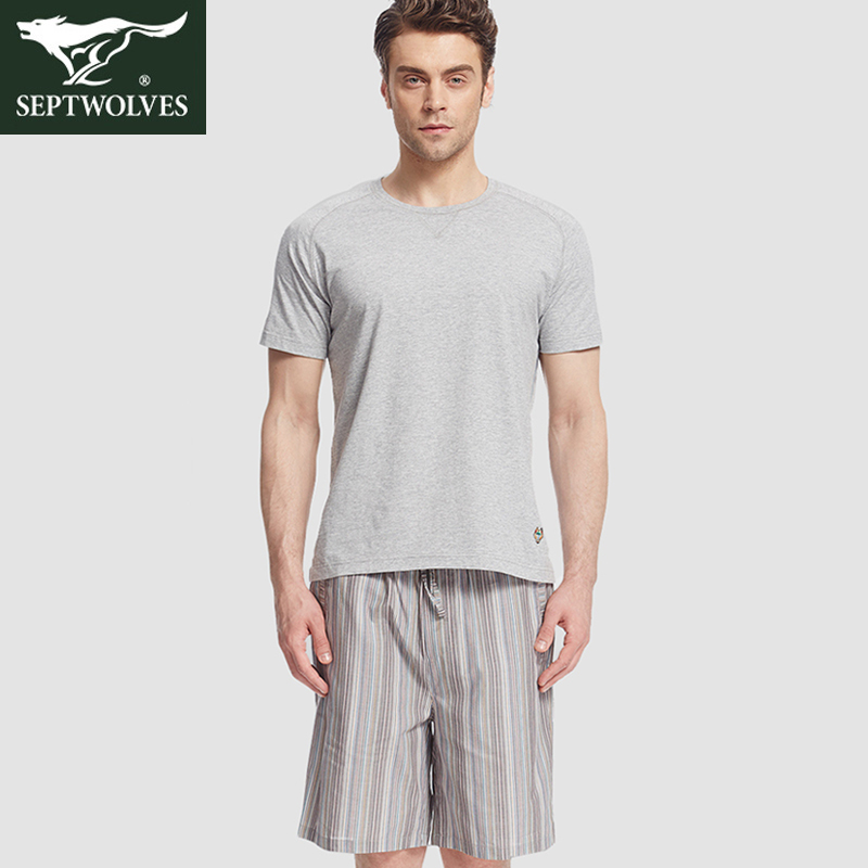 Pyjama pour homme SEPTWOLVES    en Coton à manche courte - Ref 3002432 Image 1