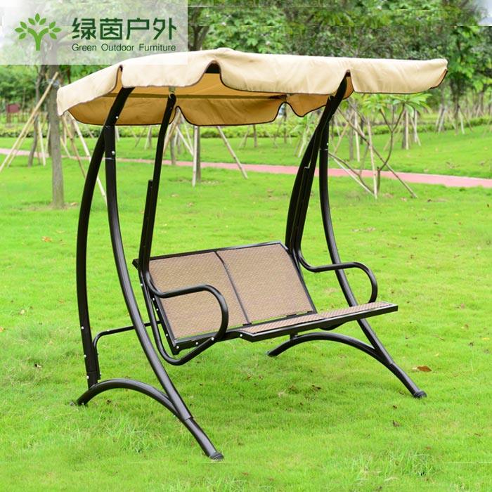 Home Casual Hawaii Autumn Thousands Outdoor Balcony Bedroom Living-room Living-chair Double Trio Rocking Chair Patio Iron Swing 