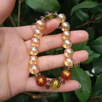 Sanhe Liuhe Noble Golden 8mm 10mm Imitation Crystal Handle Beaded Golden Jewelry