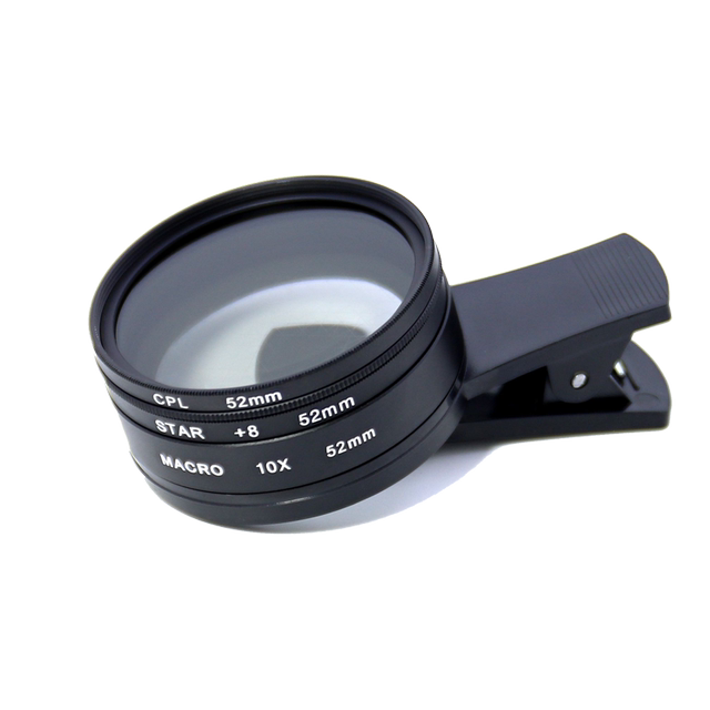 Mobile Macro Lens Large Diameter Three-in-One Lens CPL Polarized Mirror Starlight Mirror Lens Mobile Phone Magnifying Lens Universal Mobile Phone Photography Set Suitable for Apple iPhone 15 Mobile Phone