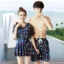 Youyou couple đồ bơi 2018 đồ bơi mới đi biển kỳ nghỉ suối nước nóng quần nam đi biển quần hai dây phù hợp với áo tắm