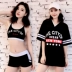 Áo tắm nữ thể thao bikini ba mảnh bikini nhỏ ngực bảo thủ che bụng Hàn Quốc suối nước nóng nhỏ nước hoa áo bơi 2 mảnh kín đáo Bộ đồ bơi hai mảnh