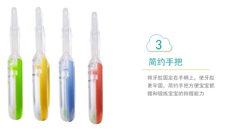 Rikang Bear Gum Food Lớp Silicone Rattle Teether 6+ Em bé Đắng trẻ sơ sinh RK3345 - Gutta-percha / Toothbrsuh / Kem đánh răng tui nhai an dam cho be
