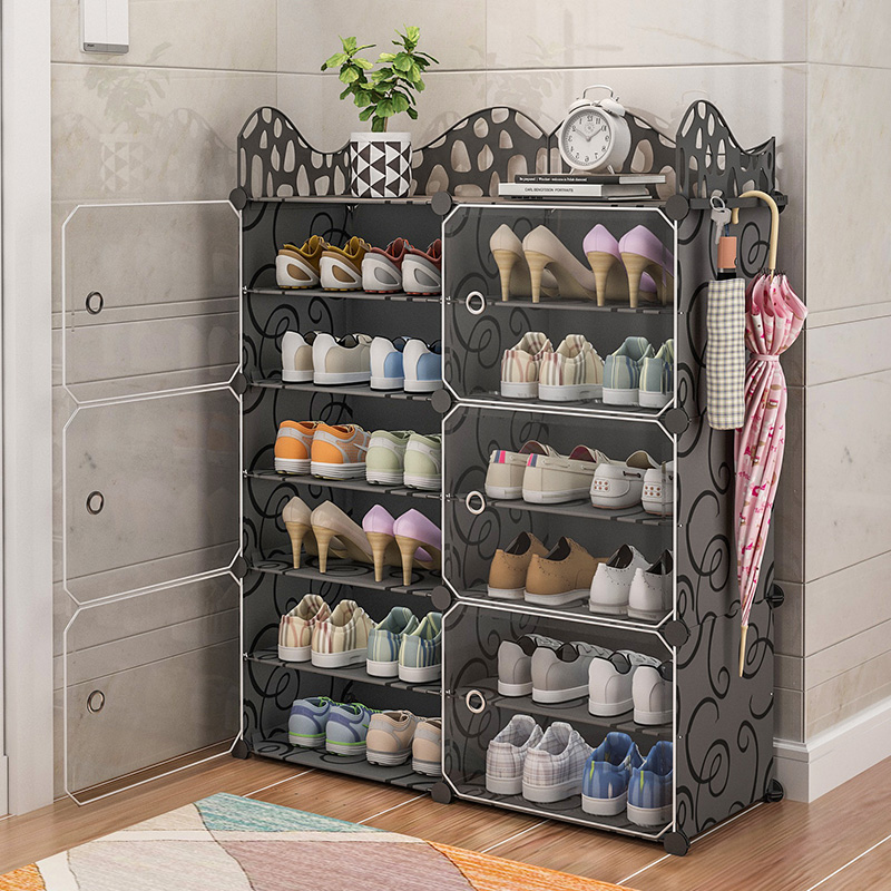 Simple shoe cabinet door put home bedroom large capacity storage multi-storey dustproof room good-looking dormitory shoes shelf