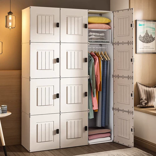 Гардероб, Дом аренды спальни, новый горячий стиль 2025 года, простая сборка, прочная и прочная пластиковая общежития