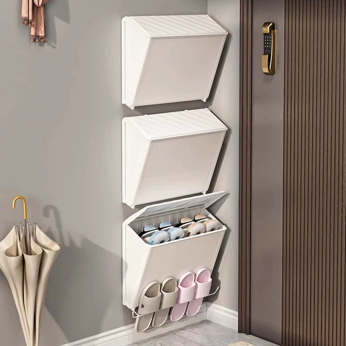 Ультра -тонкий шкаф для обуви в вход в дверь домохозяйства к стене подвешенная стена подвесной шкаф для хранения полярные новые сберегательные пробелы.