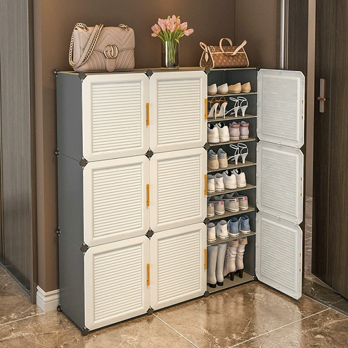 Шкаф для обуви, домашняя дверь, простой новый 2025, многослойный шкаф для хранения обуви, встроенный настенный балкон, пластиковая полка для обуви