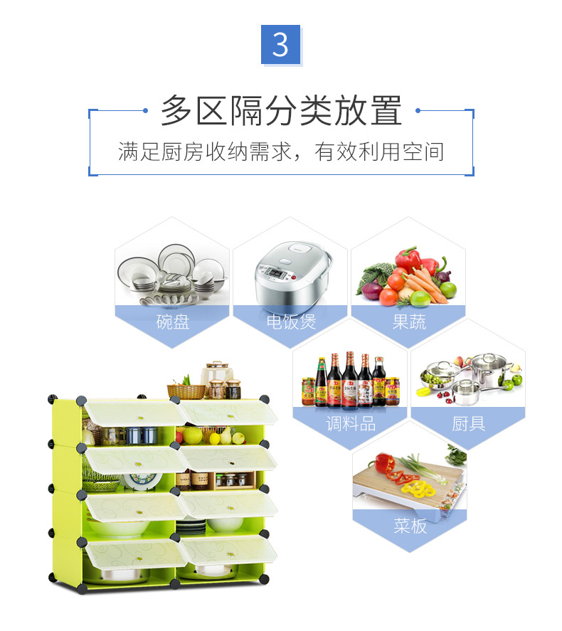 tủ nhựa hiện đại dễ dàng Meal tủ phía lưu trữ tủ bếp đa năng tủ lưu trữ lắp ráp tủ bếp nhỏ gọn - Buồng tu giay dep