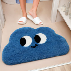 Bathroom Floor Mat Cartoon Cute Water-Absorbent Quick-Drying Foot Mat Bathroom Entrance Thickened Carpet Toilet Stain-Resistant Non-Slip Mat