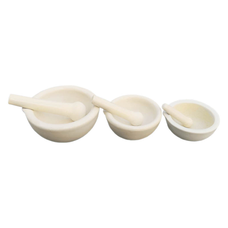 陶瓷研钵乳钵研药碗捣药罐研磨棒60/80/100/160mm药臼杵中西药研磨碗捣碎玻璃研钵化学实验器材实验用品耗材
